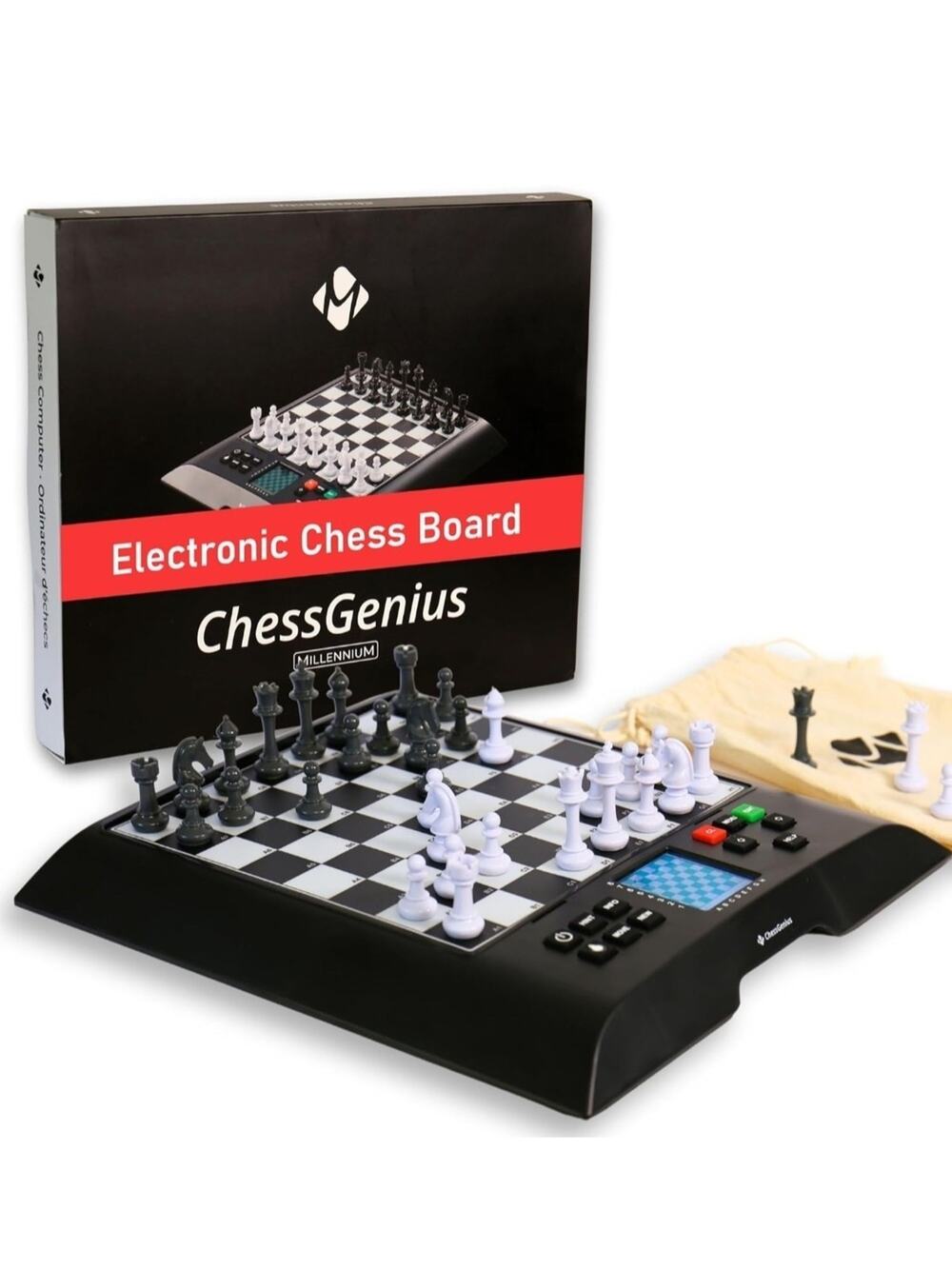 Millennium ChessGenius Electronic Chess Board M810, Built-in AI, Magnetic